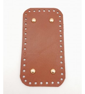 Çanta Aksesuar Gerçek Deri Taba 15X8 cm Dikdörtgen Light Gold Metalli Çanta Tabanı