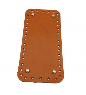 Çanta Aksesuar Gerçek Deri Taba 25X12 cm Dikdörtgen Gümüş Metalli Çanta Tabanı