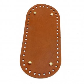 Çanta Aksesuar Gerçek Deri Taba 25X12 cm Oval Light Gold Metalli Çanta Tabanı