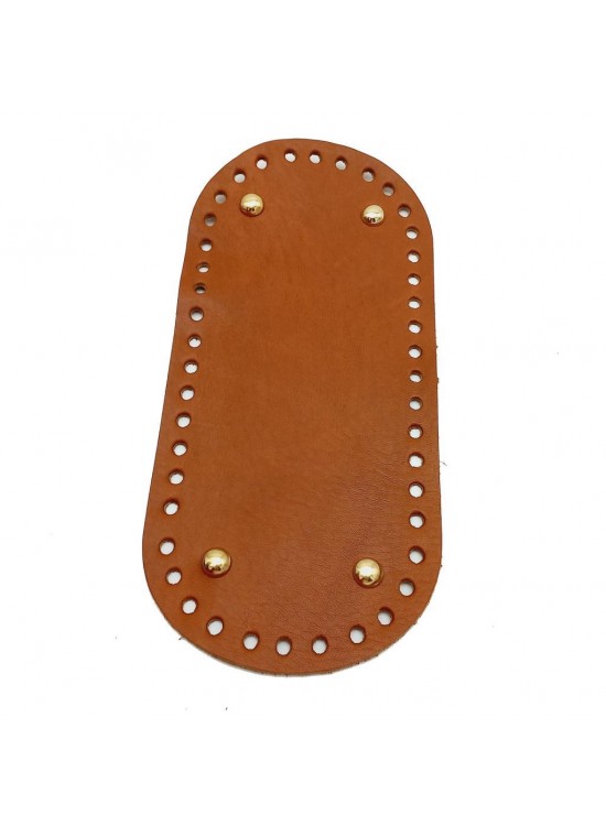 Çanta Aksesuar Gerçek Deri Taba 25X12 cm Oval Light Gold Metalli Çanta Tabanı