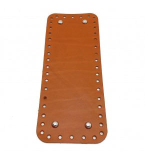 Çanta Aksesuar Gerçek Deri Taba 30X12 cm Dikdörtgen Gümüş Metalli Çanta Tabanı