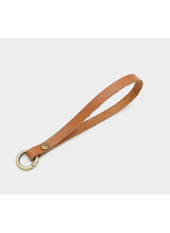 Çanta Aksesuar Gerçek Deri Taba Renk Halkalı Elcik Antik Metalli