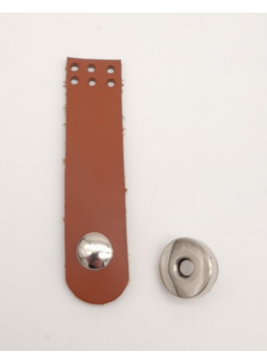 Çanta Aksesuar Gerçek Deri Taba Renk Mini Kapak 8X2 Cm Gümüş Metalli