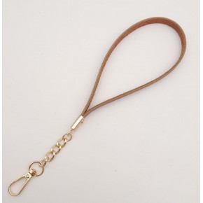 Çanta Aksesuar Gerçek Deri Taba Renk Zincirli Elcik Light Gold Metalli
