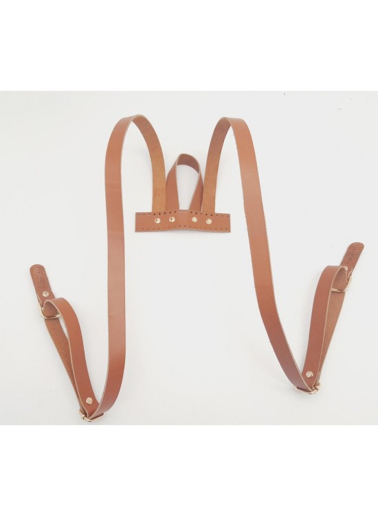 Çanta Aksesuar Gerçek Deri Taba Sırt Çanta Sapı Light Gold Metalli