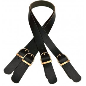 Çanta Aksesuar Gerçek Deri Tokalı Model Çanta Sapı Siyah  Renk Light Gold Metalli