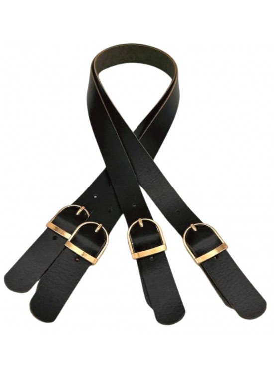 Çanta Aksesuar Gerçek Deri Tokalı Model Çanta Sapı Siyah Renk Light Gold Metalli Çanta Aksesuar Gerçek Deri Tokalı Model Çanta Sapı Siyah Renk Light Gold Metalli