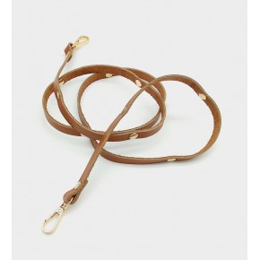 Çanta Aksesuar Gerçek Deri Troklu Spagetti Model Taba Light Gold Metal Çanta Sapı