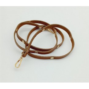 Çanta Aksesuar Gerçek Deri Troklu Spagetti Model Taba Light Gold Metal Çanta Sapı