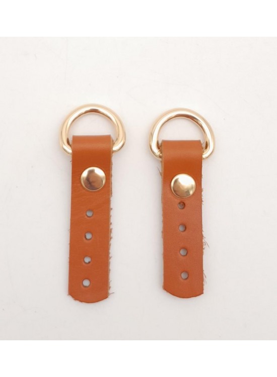 Çanta Aksesuar Gerçek Deri Turuncu Taba Sapucu (Böce) Light Gold Metalli Çanta Aksesuar Gerçek Deri Turuncu Taba Sapucu (Böce) Light Gold Metalli