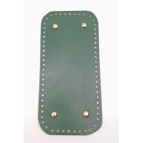 Çanta Aksesuar Gerçek Deri Yeşil 25X12 cm Dikdörtgen Light Gold Metalli Çanta Tabanı