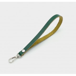 Çanta Aksesuar Gerçek Deri Yeşil Renk Elcik Gümüş Metalli