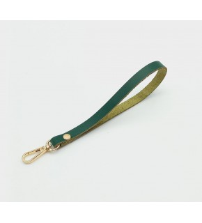 Çanta Aksesuar Gerçek Deri Yeşil Renk Elcik Light Gold Metalli