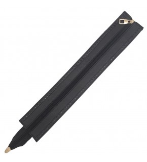 Çanta Aksesuar Gerçek Derili 40 cm Siyah Renk Fermuar Light Gold Metalli