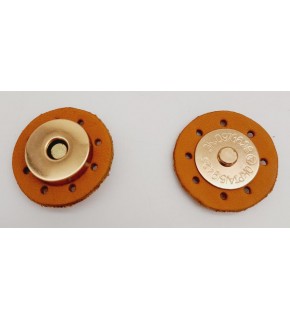 Çanta Aksesuar Gerçek Derili Mıknatıslı Çıtçıt Açık Taba Light Gold Metalli