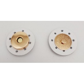 Çanta Aksesuar Gerçek Derili Mıknatıslı Çıtçıt Beyaz Light Gold Metalli