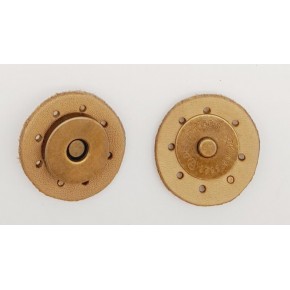 Çanta Aksesuar Gerçek Derili Mıknatıslı Çıtçıt Ham Doğal Renk Antik Metalli