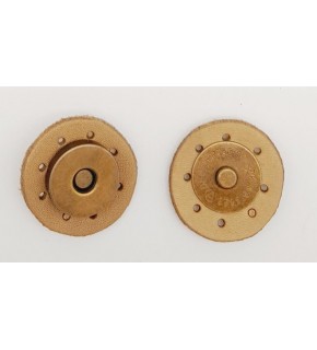 Çanta Aksesuar Gerçek Derili Mıknatıslı Çıtçıt Ham Doğal Renk Antik Metalli