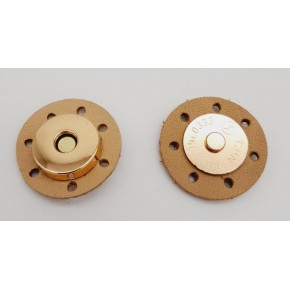 Çanta Aksesuar Gerçek Derili Mıknatıslı Çıtçıt Ham Doğal Renk Light Gold Metalli