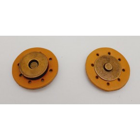 Çanta Aksesuar Gerçek Derili Mıknatıslı Çıtçıt Hardal Antik Metalli