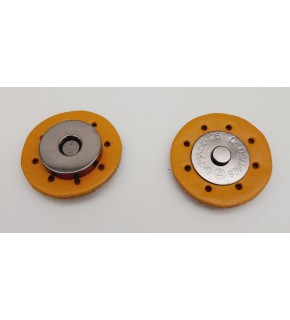 Çanta Aksesuar Gerçek Derili Mıknatıslı Çıtçıt Hardal Füme Metalli