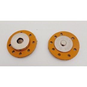 Çanta Aksesuar Gerçek Derili Mıknatıslı Çıtçıt Hardal Gümüş Metalli