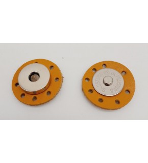 Çanta Aksesuar Gerçek Derili Mıknatıslı Çıtçıt Hardal Gümüş Metalli