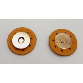 Çanta Aksesuar Gerçek Derili Mıknatıslı Çıtçıt Hardal Light Gold Metalli