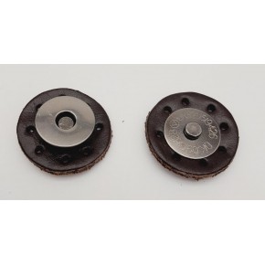 Çanta Aksesuar Gerçek Derili Mıknatıslı Çıtçıt Kahverengi Füme Metalli