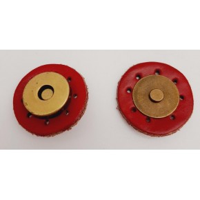 Çanta Aksesuar Gerçek Derili Mıknatıslı Çıtçıt Kırmızı Antik Metalli