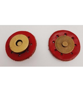 Çanta Aksesuar Gerçek Derili Mıknatıslı Çıtçıt Kırmızı Antik Metalli