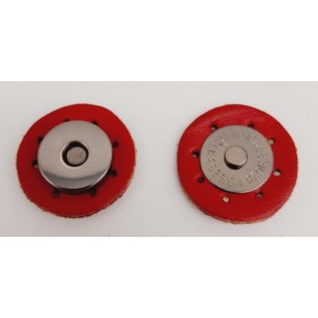 Çanta Aksesuar Gerçek Derili Mıknatıslı Çıtçıt Kırmızı Füme Metalli