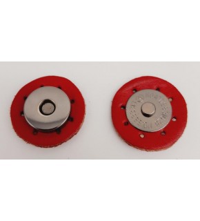 Çanta Aksesuar Gerçek Derili Mıknatıslı Çıtçıt Kırmızı Füme Metalli