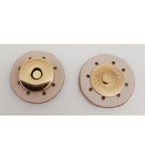 Çanta Aksesuar Gerçek Derili Mıknatıslı Çıtçıt Krem Light Gold Metalli