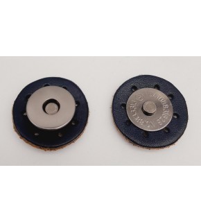 Çanta Aksesuar Gerçek Derili Mıknatıslı Çıtçıt Lacivert Füme Metalli