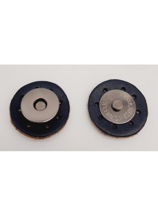 Çanta Aksesuar Gerçek Derili Mıknatıslı Çıtçıt Lacivert Füme Metalli