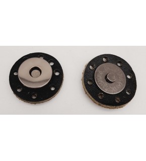 Çanta Aksesuar Gerçek Derili Mıknatıslı Çıtçıt Siyah Füme Metalli