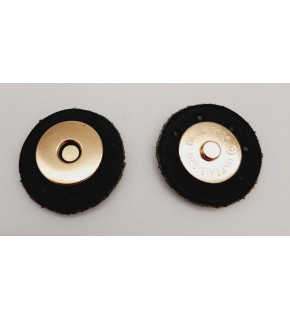 Çanta Aksesuar Gerçek Derili Mıknatıslı Çıtçıt Siyah Light Gold Metalli