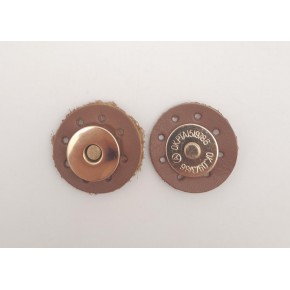 Çanta Aksesuar Gerçek Derili Mıknatıslı Çıtçıt Sütlü Kahve Renk Light Gold Metalli