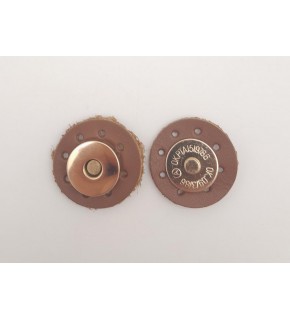 Çanta Aksesuar Gerçek Derili Mıknatıslı Çıtçıt Sütlü Kahve Renk Light Gold Metalli