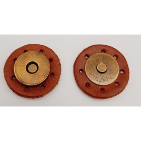 Çanta Aksesuar Gerçek Derili Mıknatıslı Çıtçıt Taba Antik Metalli