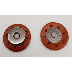 Çanta Aksesuar Gerçek Derili Mıknatıslı Çıtçıt Taba Füme Metalli