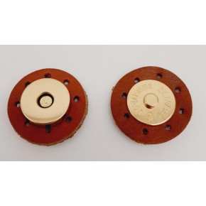 Çanta Aksesuar Gerçek Derili Mıknatıslı Çıtçıt Taba Light Gold Metalli