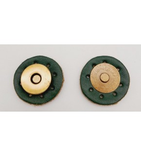 Çanta Aksesuar Gerçek Derili Mıknatıslı Çıtçıt Yeşil Antik Metalli