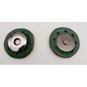 Çanta Aksesuar Gerçek Derili Mıknatıslı Çıtçıt Yeşil Füme Metalli