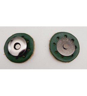 Çanta Aksesuar Gerçek Derili Mıknatıslı Çıtçıt Yeşil Füme Metalli