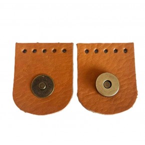 Çanta Aksesuar Gerçek Derili Tek Dikim Mıknatıslı Çıtçıt Açık Taba Renk Antik Metalli