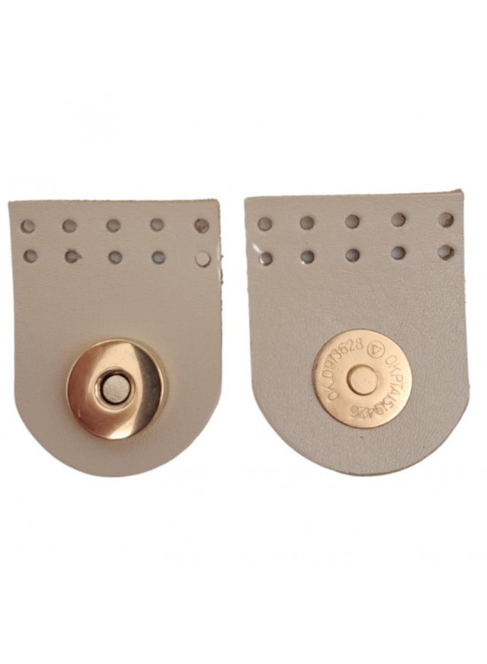 Çanta Aksesuar Gerçek Derili Tek Dikim Mıknatıslı Çıtçıt Bej Renk Light Gold Metalli Çanta Aksesuar Gerçek Derili Tek Dikim Mıknatıslı Çıtçıt Bej Renk Light Gold Metalli
