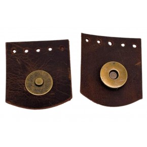 Çanta Aksesuar Gerçek Derili Tek Dikim Mıknatıslı Çıtçıt Crazy Oil Taba Renk Antik Metalli