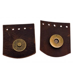 Çanta Aksesuar Gerçek Derili Tek Dikim Mıknatıslı Çıtçıt Crazy Oil Taba Renk Antik Metalli